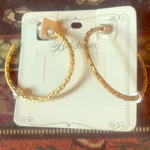 BRIGHTON HOOP EARRINGS! NEVER WORN!